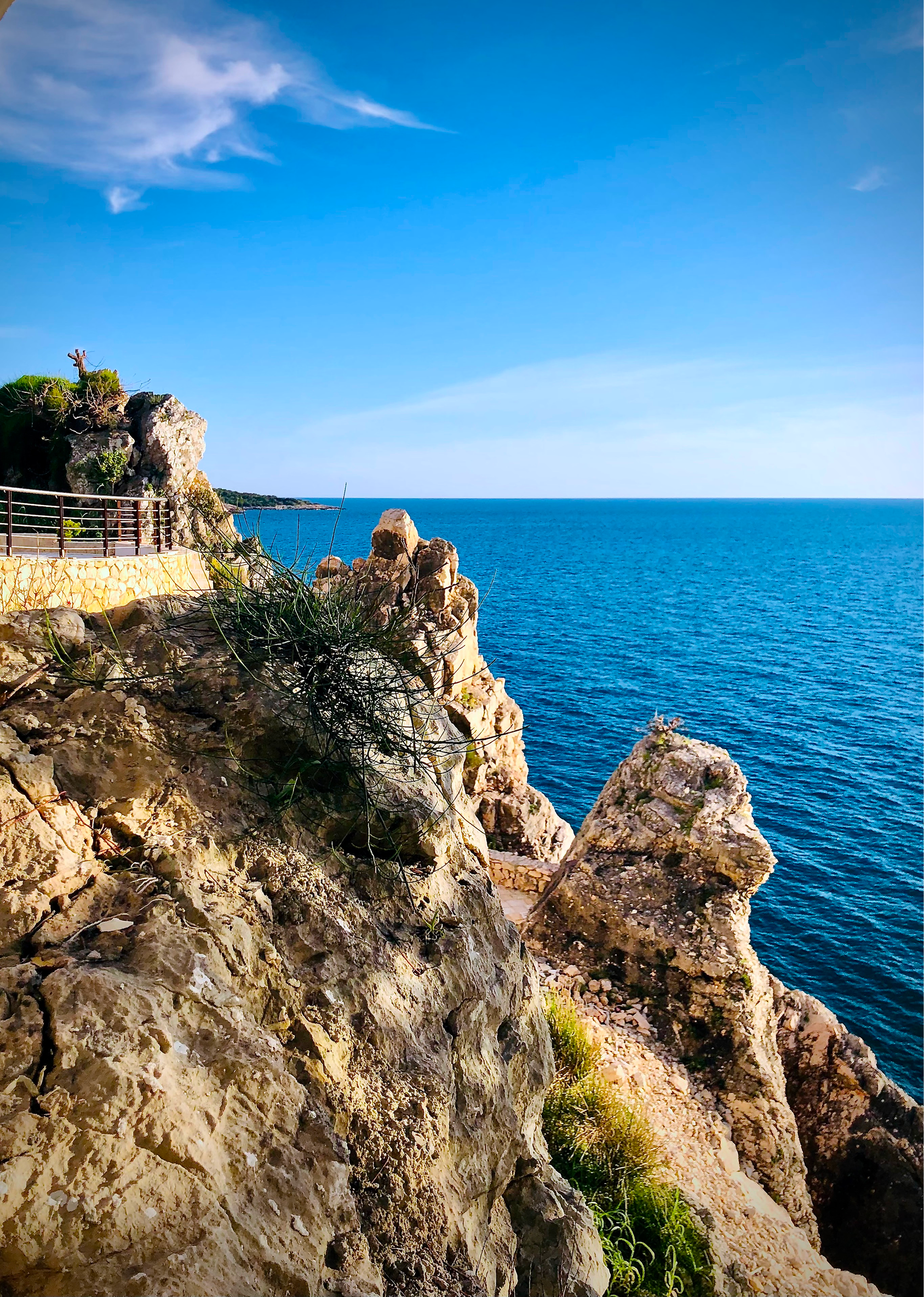 Rocky cliff and sea